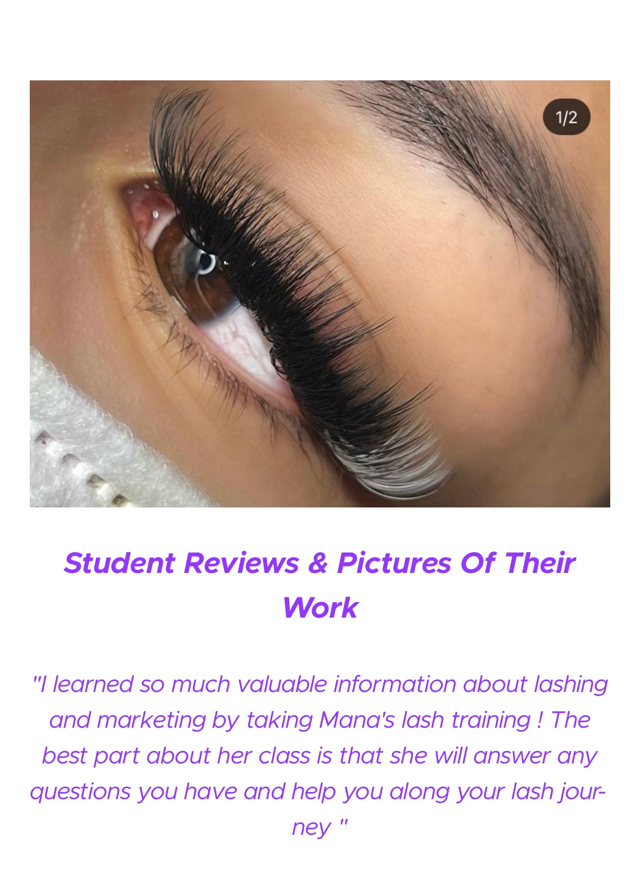 Deluxe virtual lash training course