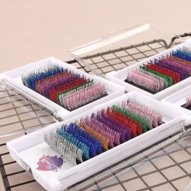 Mixed Color Glitter Lashes